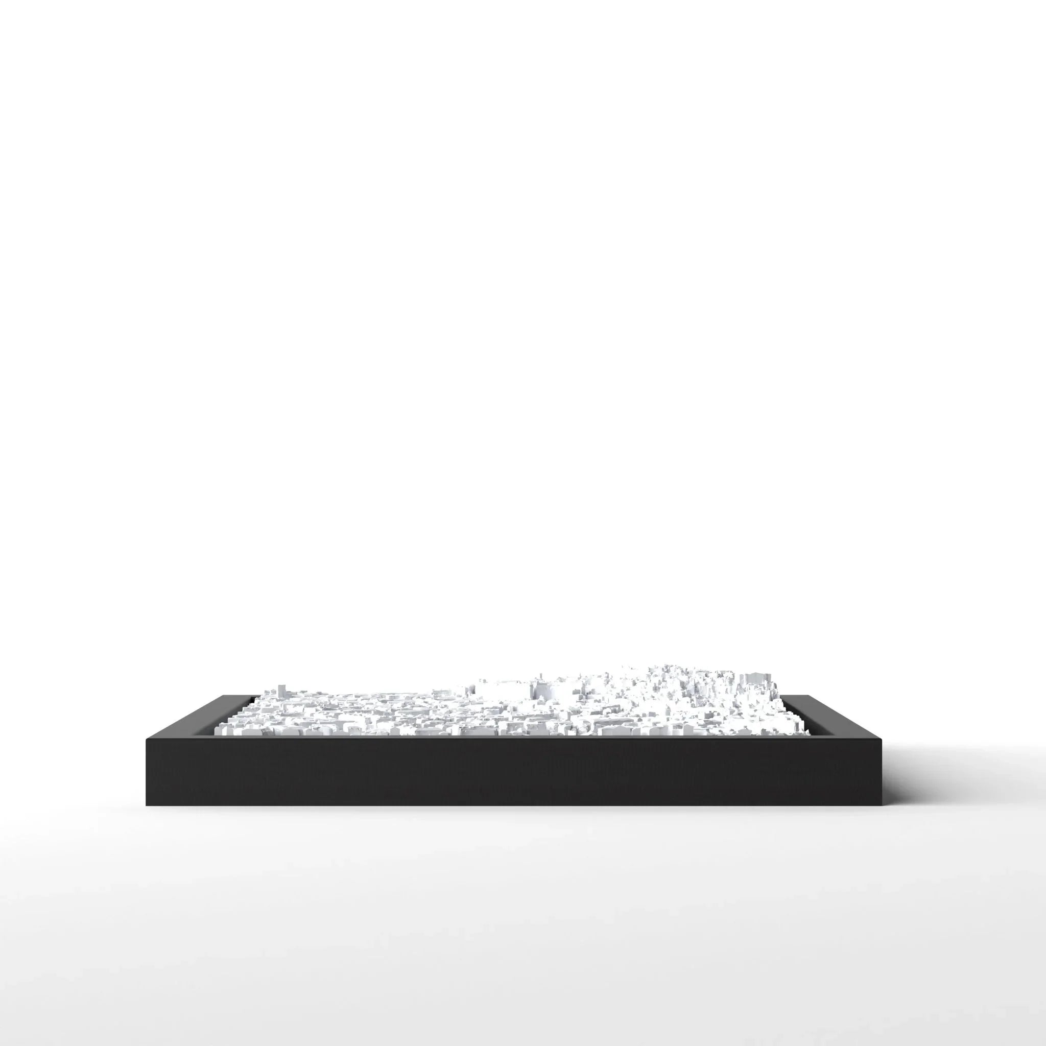 3D gedrucktes Stadtmodell Nizza eingerahmt für deine Wand - CraftedCity