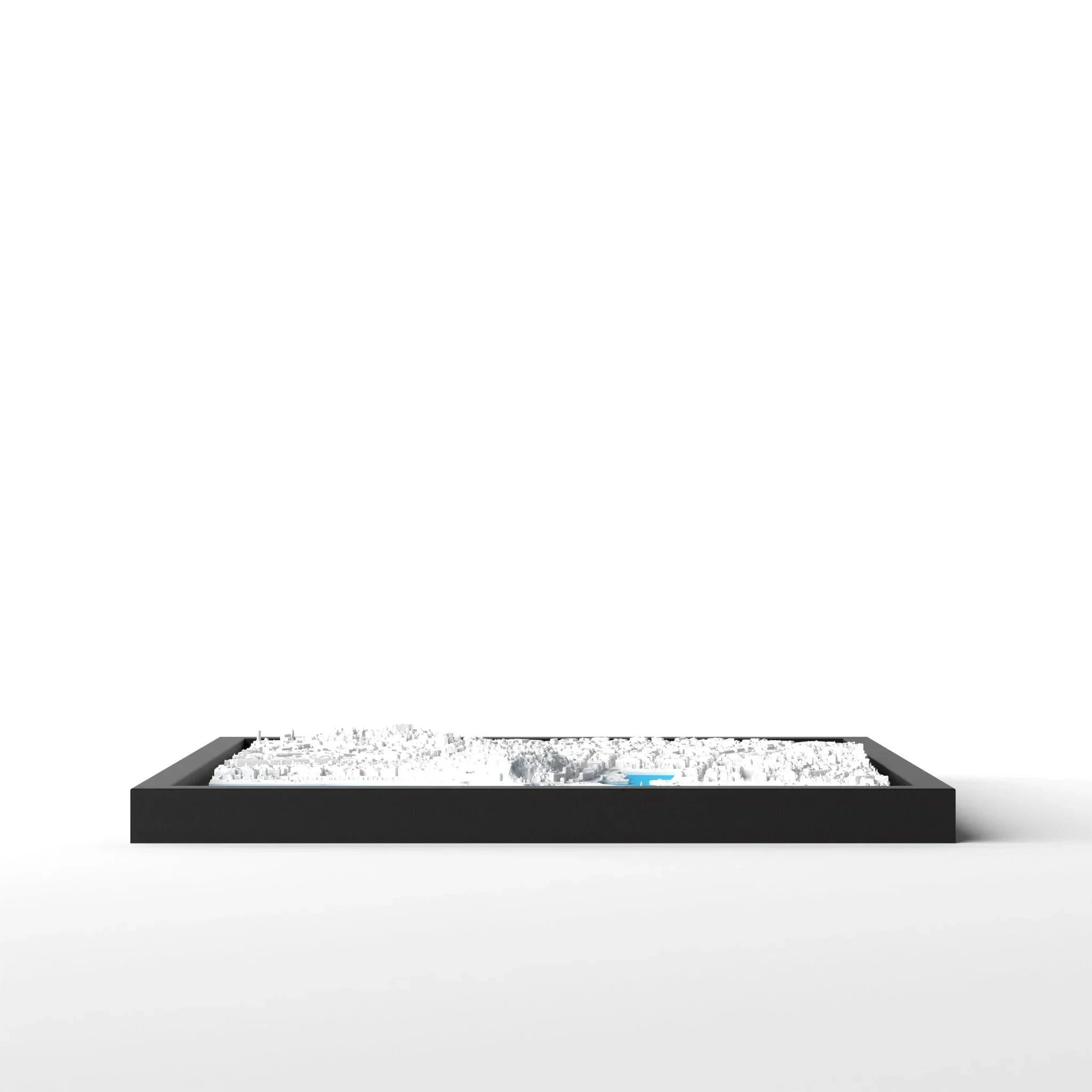 3D gedrucktes Stadtmodell Nizza eingerahmt für deine Wand - CraftedCity