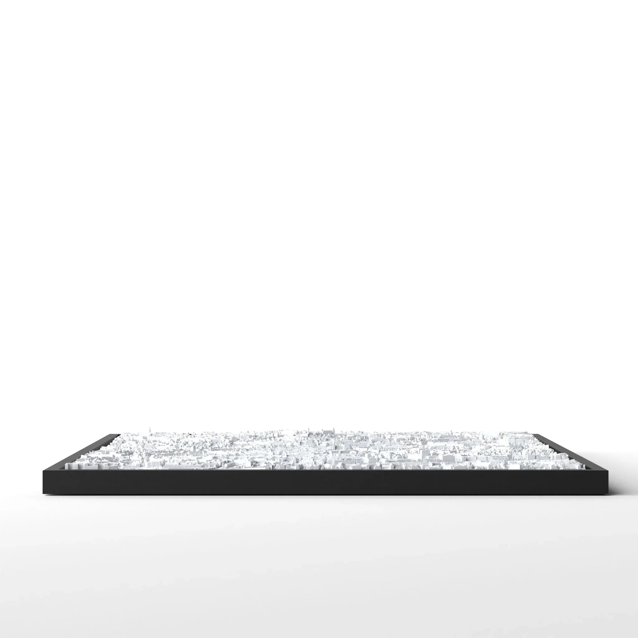 3D gedrucktes Stadtmodell Nürnberg eingerahmt für deine Wand - CraftedCity