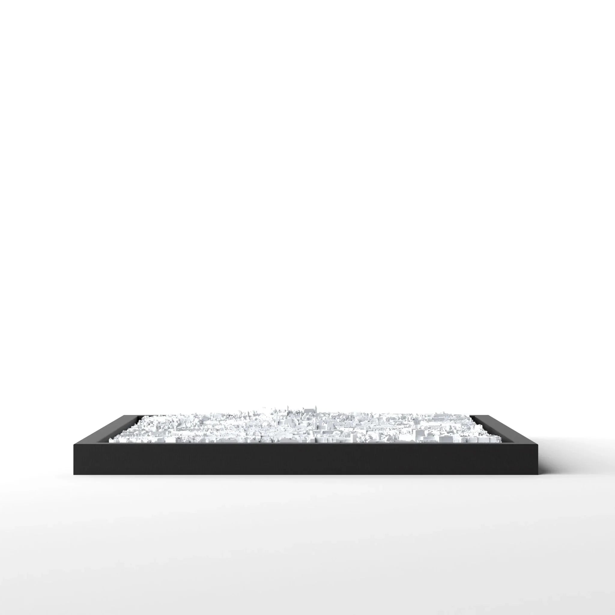 3D gedrucktes Stadtmodell Nürnberg eingerahmt für deine Wand - CraftedCity