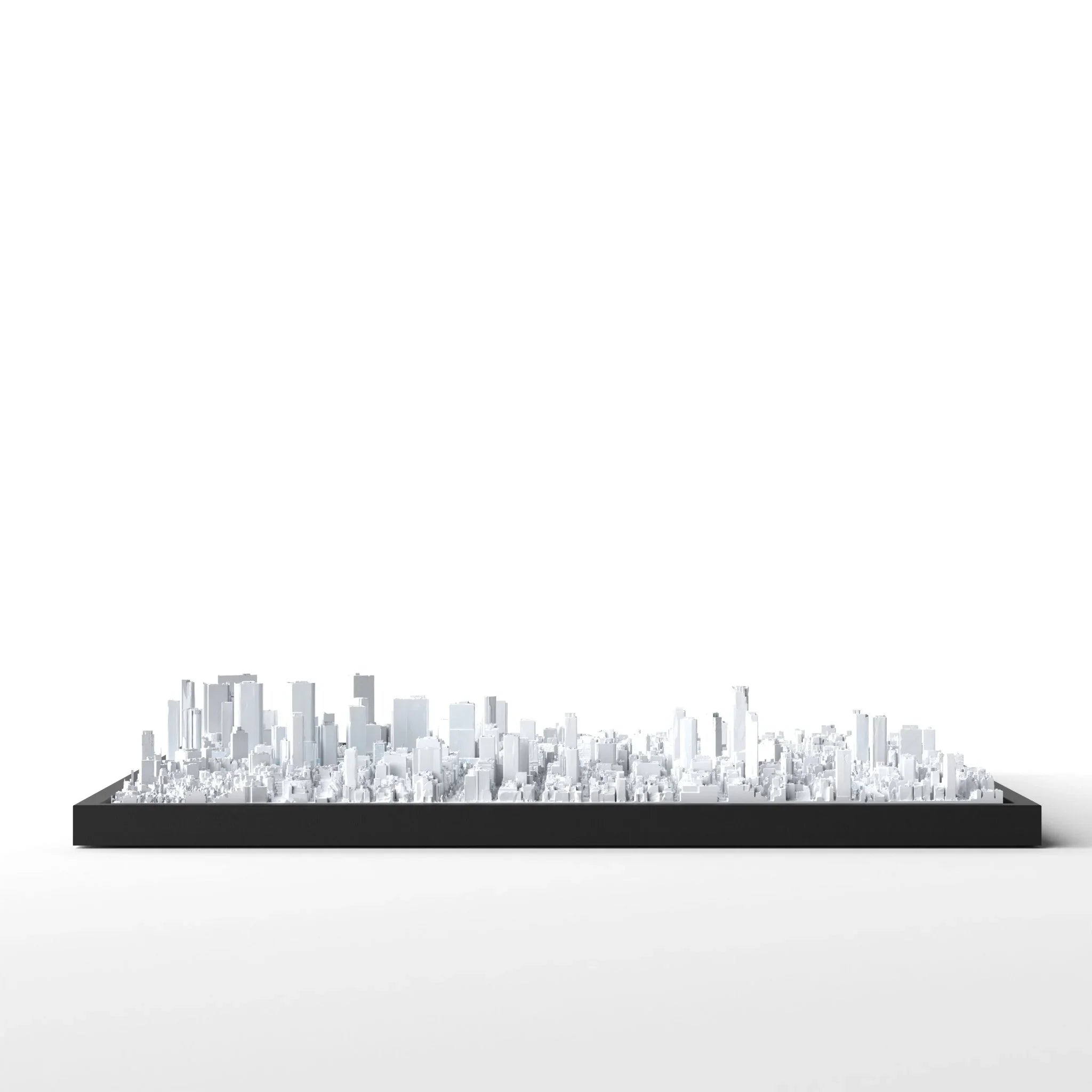 3D gedrucktes Stadtmodell Osaka eingerahmt für deine Wand - CraftedCity