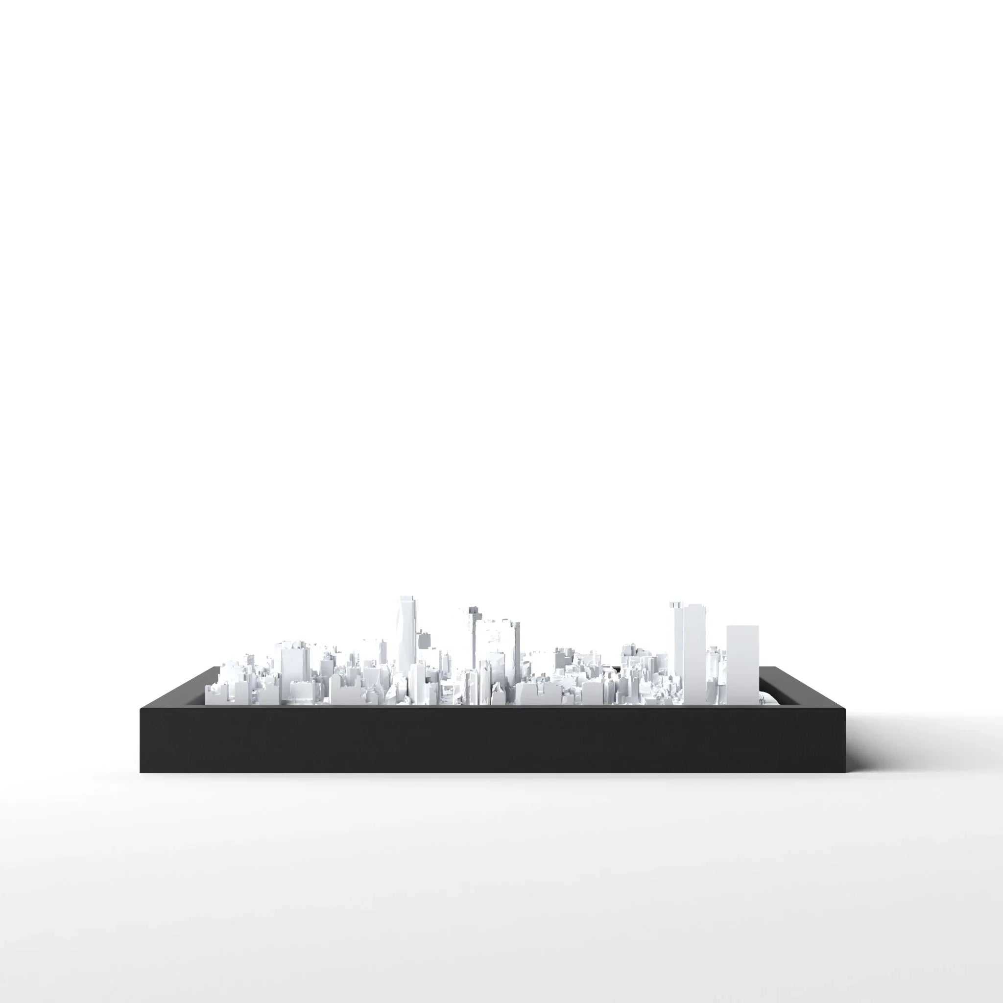 3D gedrucktes Stadtmodell Osaka eingerahmt für deine Wand - CraftedCity