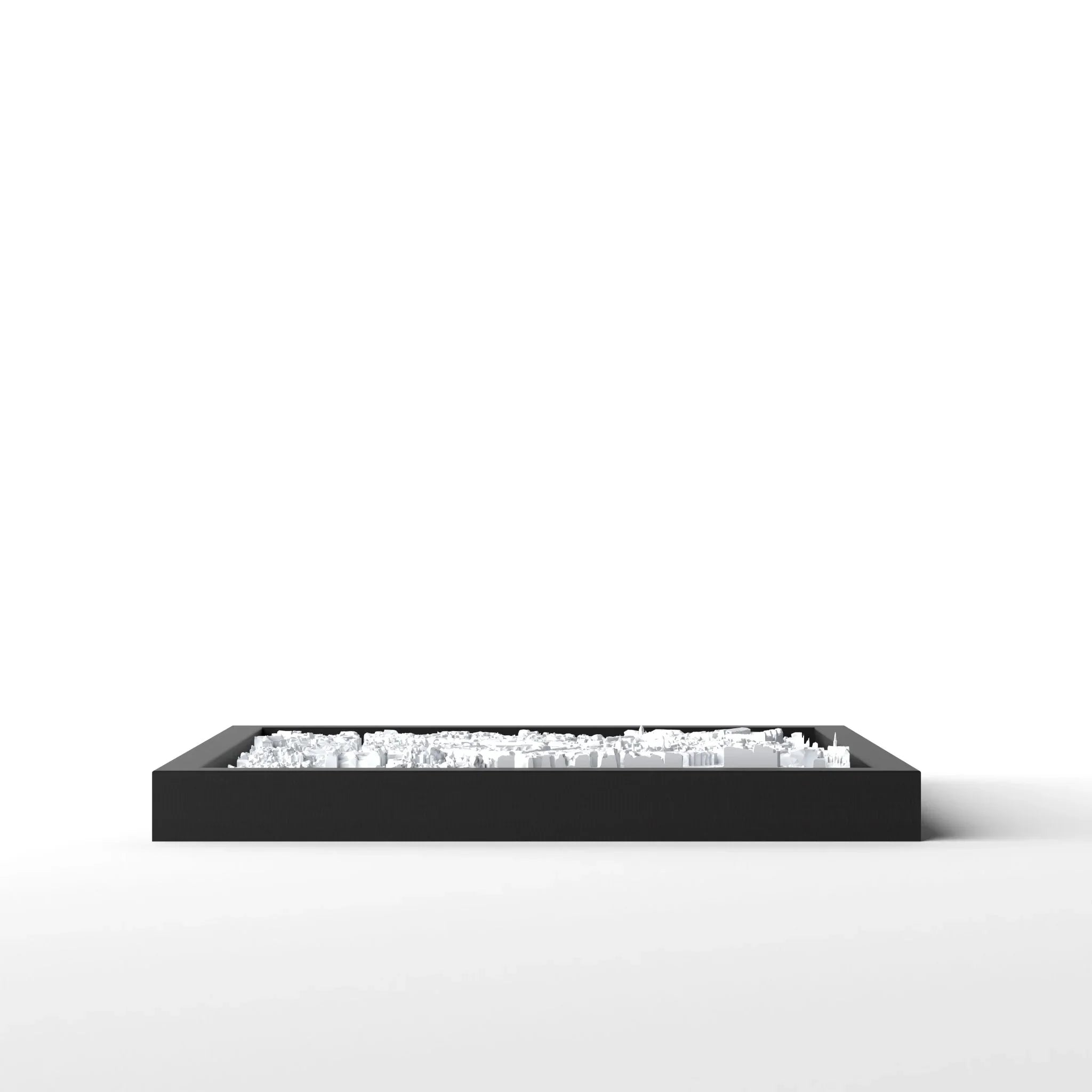 3D gedrucktes Stadtmodell Paris eingerahmt für deine Wand - CraftedCity