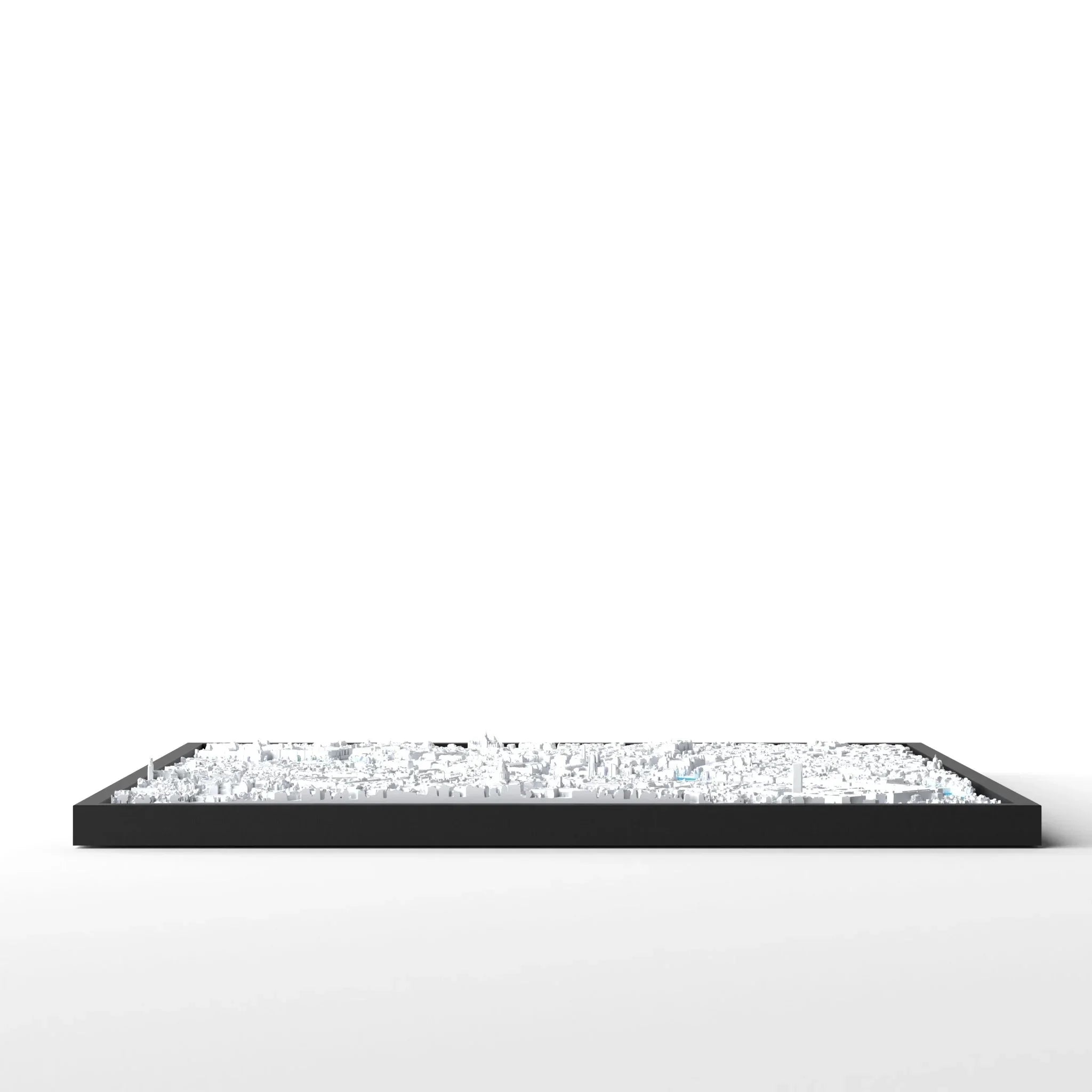 3D gedrucktes Stadtmodell Paris eingerahmt für deine Wand - CraftedCity