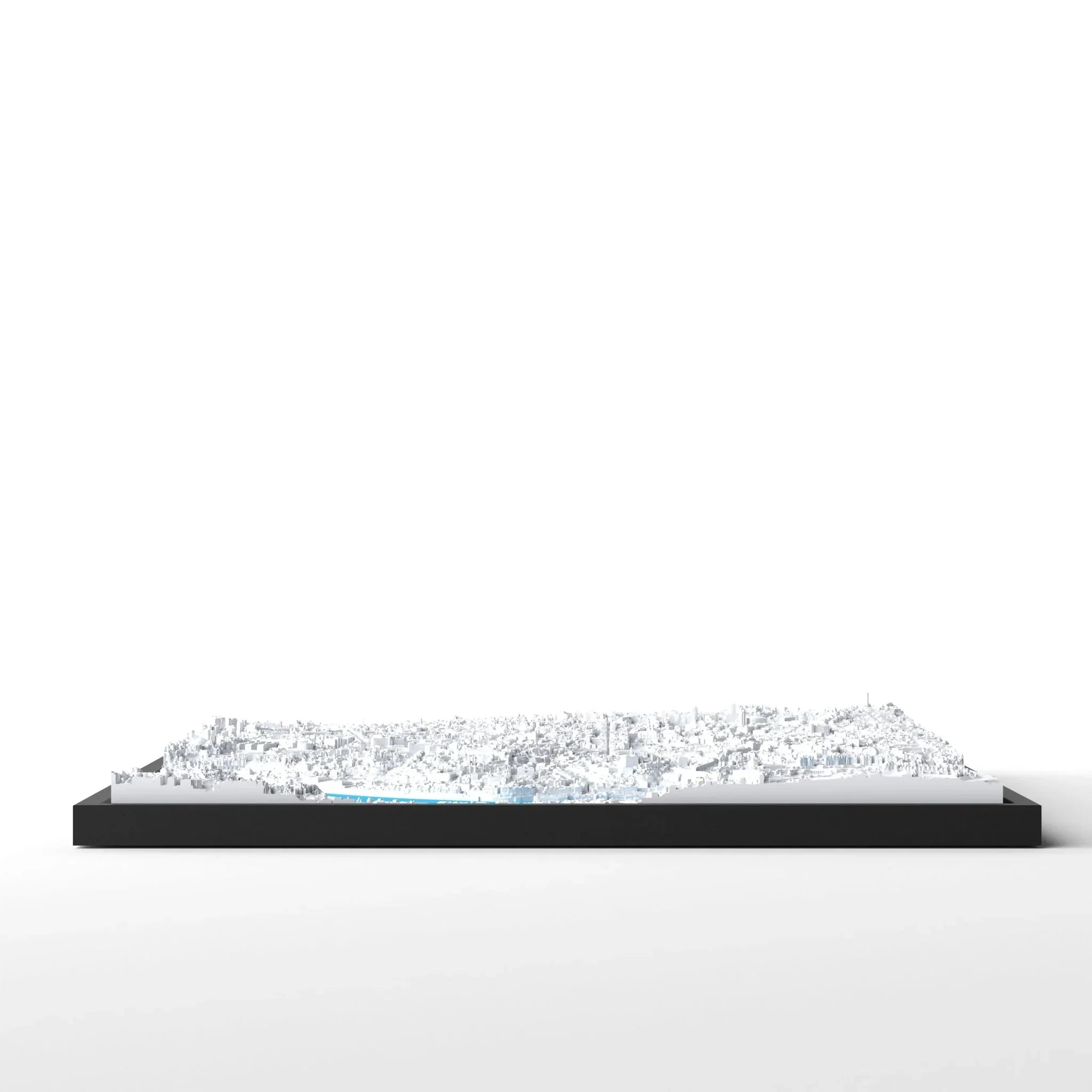 3D gedrucktes Stadtmodell Porto eingerahmt für deine Wand - CraftedCity