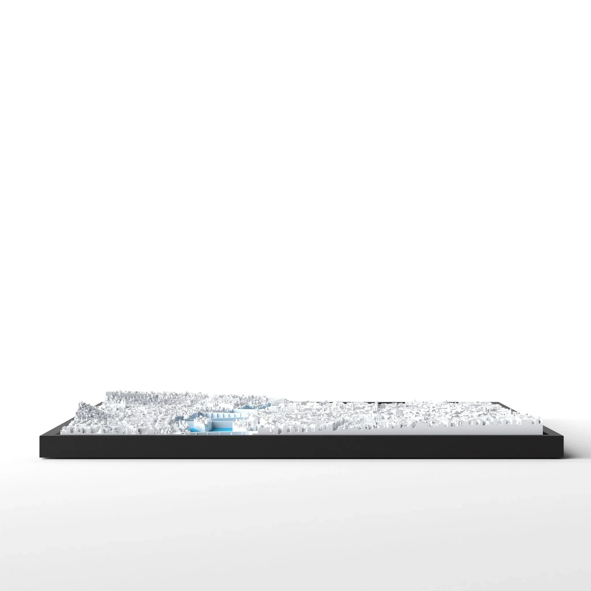 3D gedrucktes Stadtmodell Prag eingerahmt für deine Wand - CraftedCity