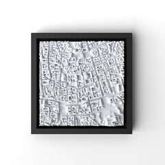 3D gedrucktes Stadtmodell Rom eingerahmt für deine Wand - CraftedCity