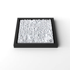 3D gedrucktes Stadtmodell Rom eingerahmt für deine Wand - CraftedCity