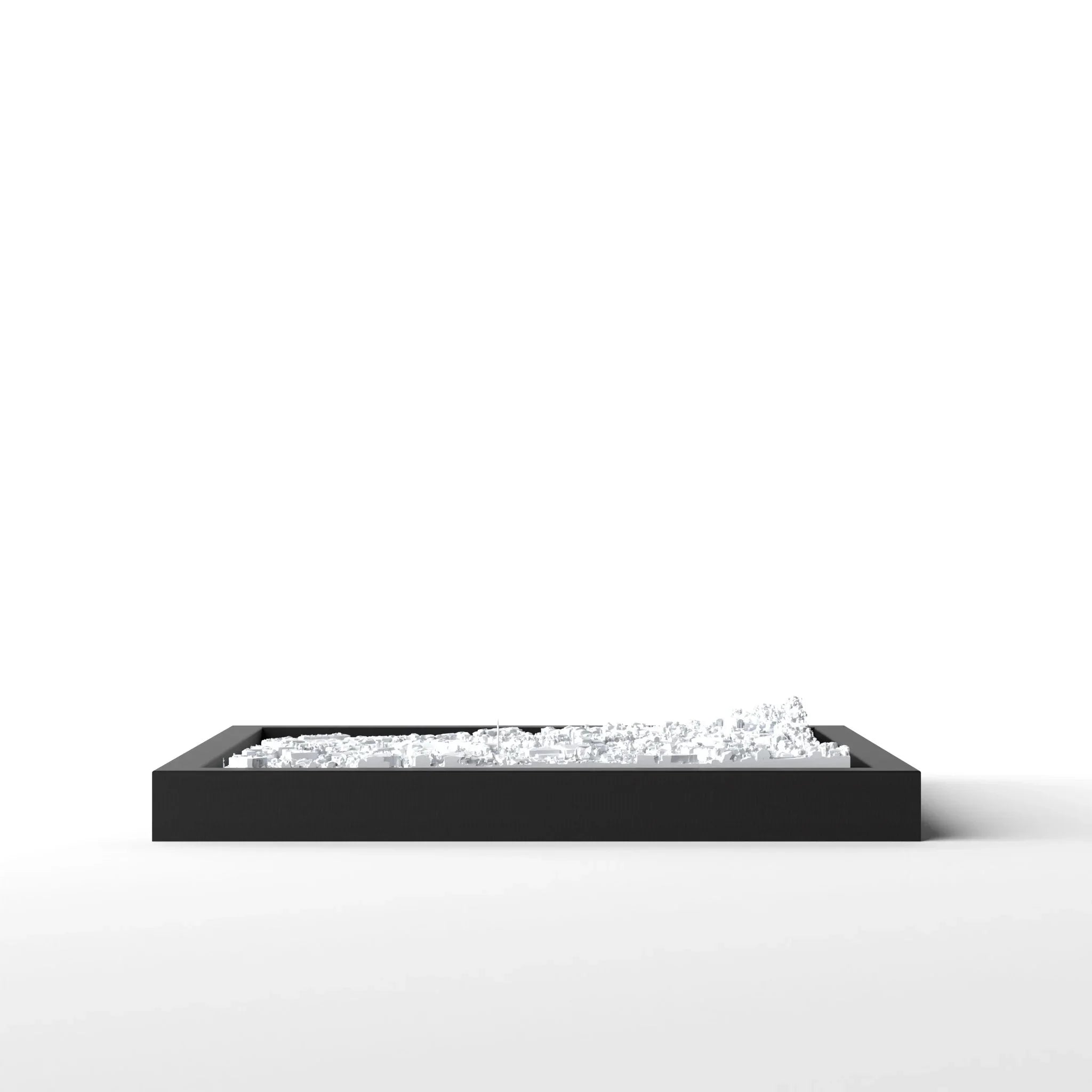 3D gedrucktes Stadtmodell Saint - Tropez eingerahmt für deine Wand - CraftedCity