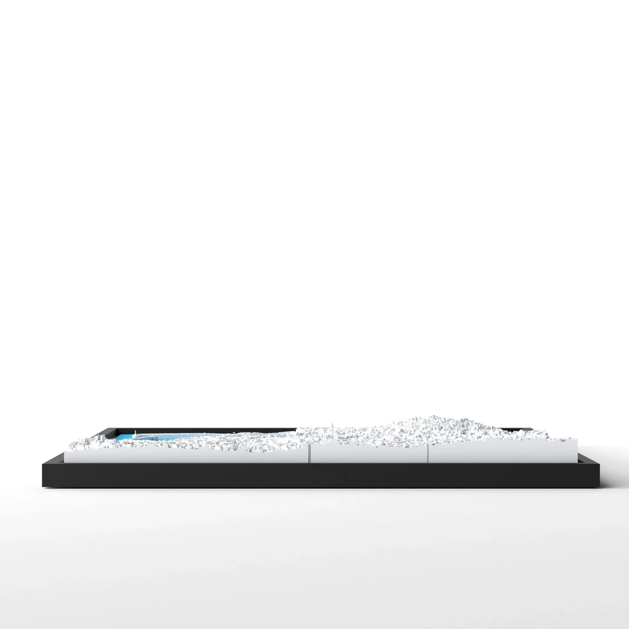 3D gedrucktes Stadtmodell Saint - Tropez eingerahmt für deine Wand - CraftedCity