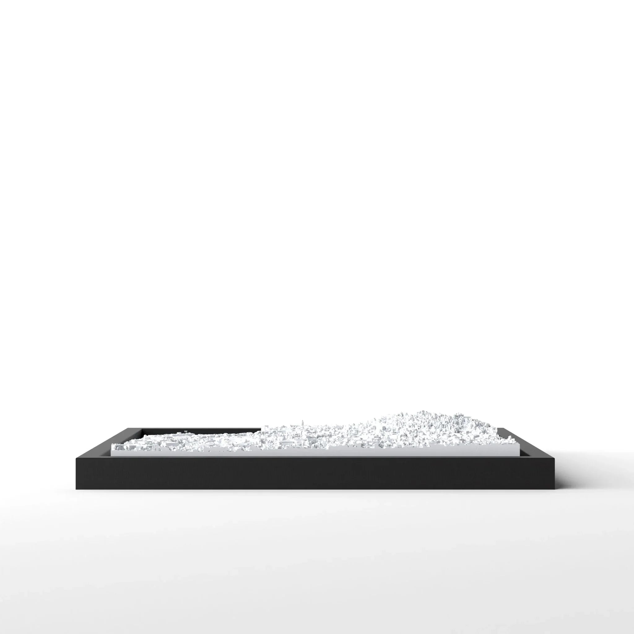 3D gedrucktes Stadtmodell Saint - Tropez eingerahmt für deine Wand - CraftedCity