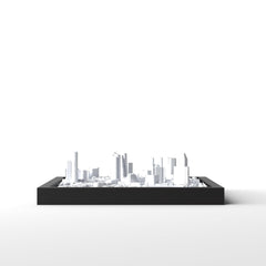 3D gedrucktes Stadtmodell Singapur eingerahmt für deine Wand - CraftedCity