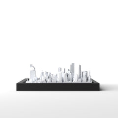 3D gedrucktes Stadtmodell Sydney eingerahmt für deine Wand - CraftedCity
