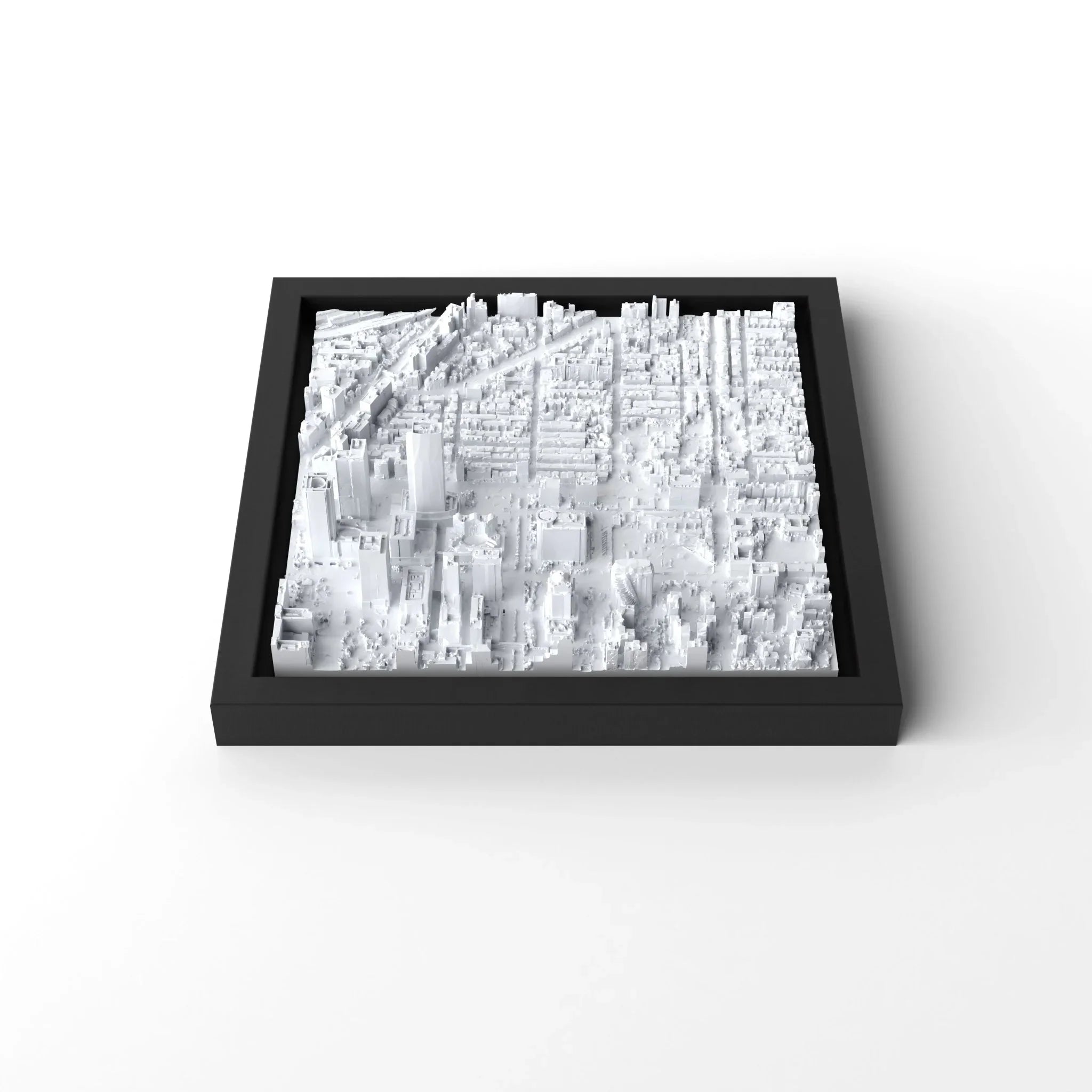 3D gedrucktes Stadtmodell Taipeh eingerahmt für deine Wand - CraftedCity