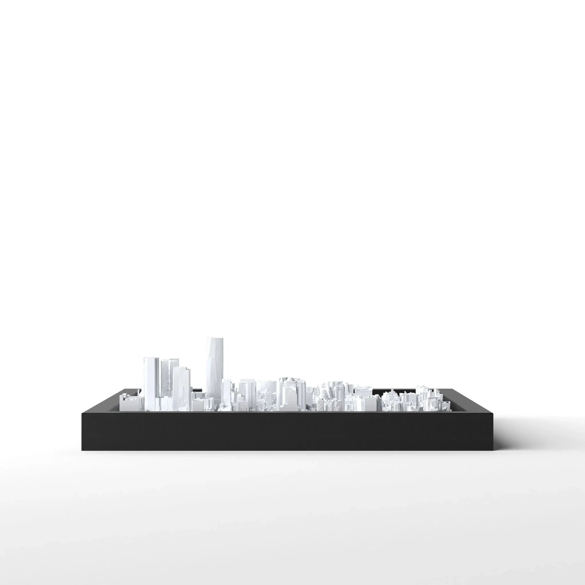 3D gedrucktes Stadtmodell Taipeh eingerahmt für deine Wand - CraftedCity