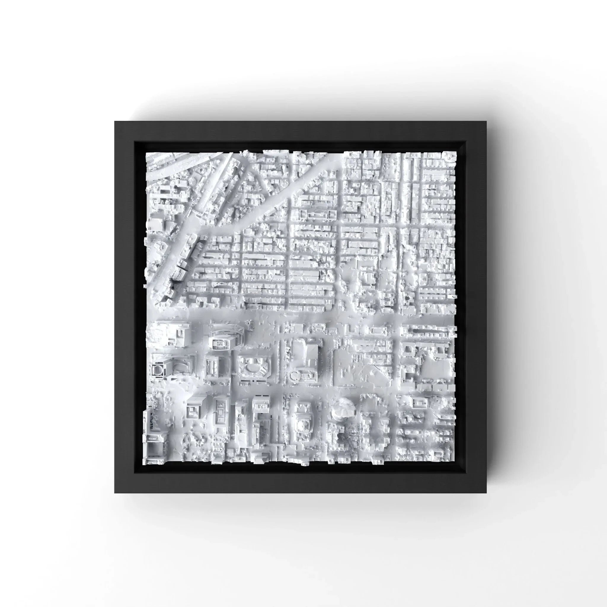 3D gedrucktes Stadtmodell Taipeh eingerahmt für deine Wand - CraftedCity