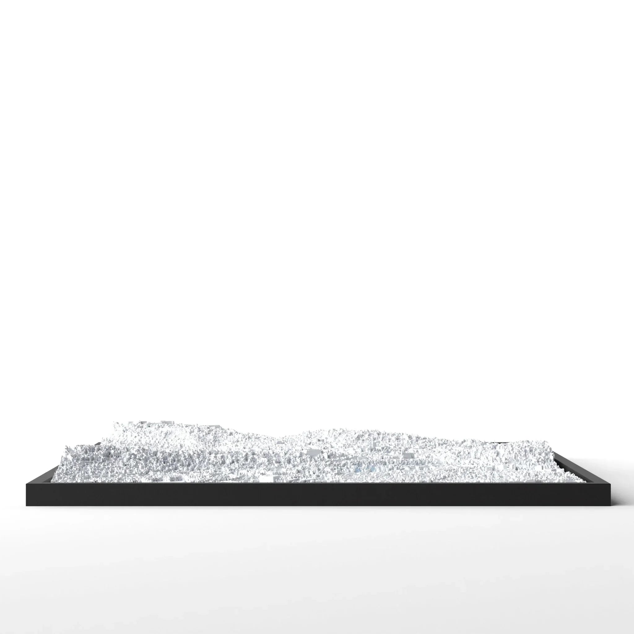 3D gedrucktes Stadtmodell Tübingen eingerahmt für deine Wand - CraftedCity