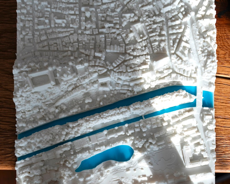 Vergleich Waterglow, Tag und Nacht - Crafted City 3D Stadtmodelle
